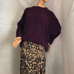 Maroon Eddie Bauer Cotton Sweater